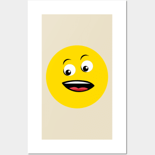 Emoji - surprised face Posters and Art